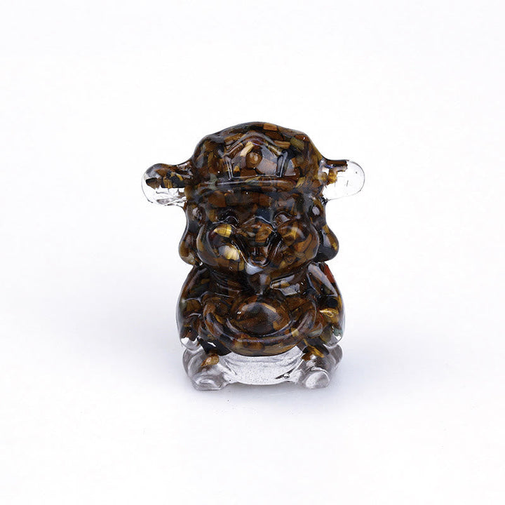 Figur Geldgott Amethyst Reichtum Tigerauge