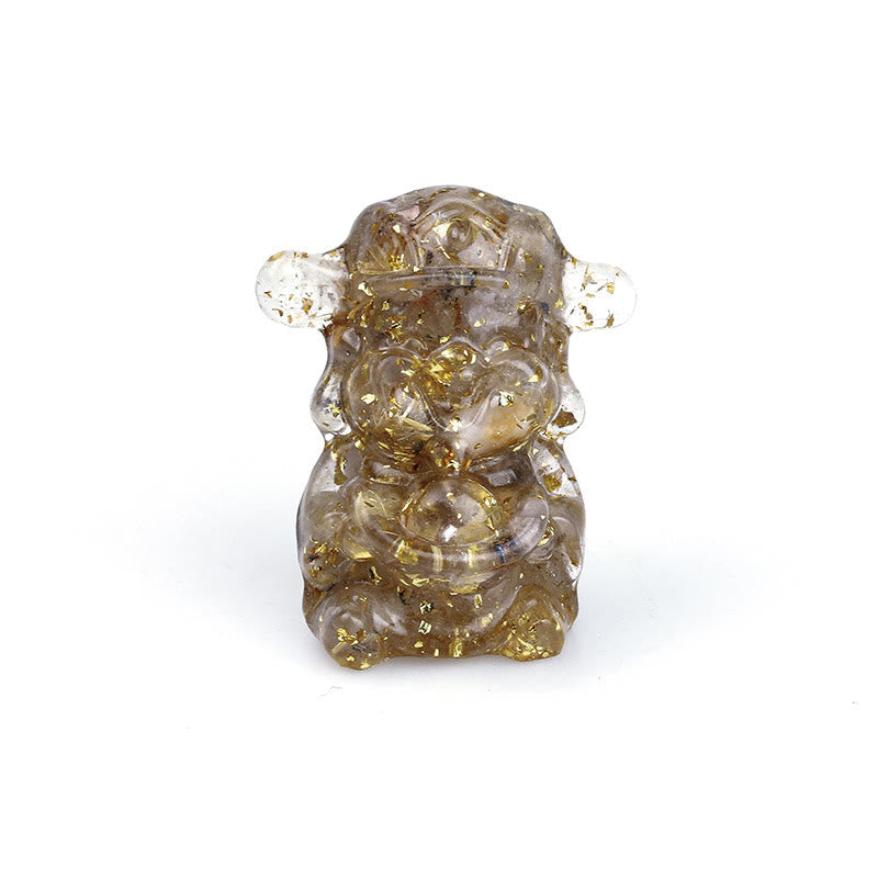 Figur Geldgott Amethyst Reichtum Rutilquarz