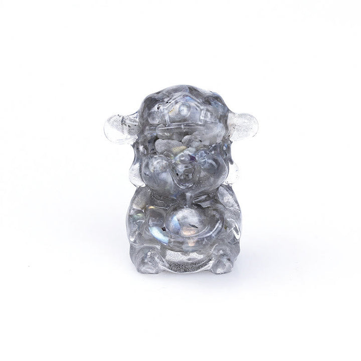 Figur Geldgott Amethyst Reichtum Labradorit
