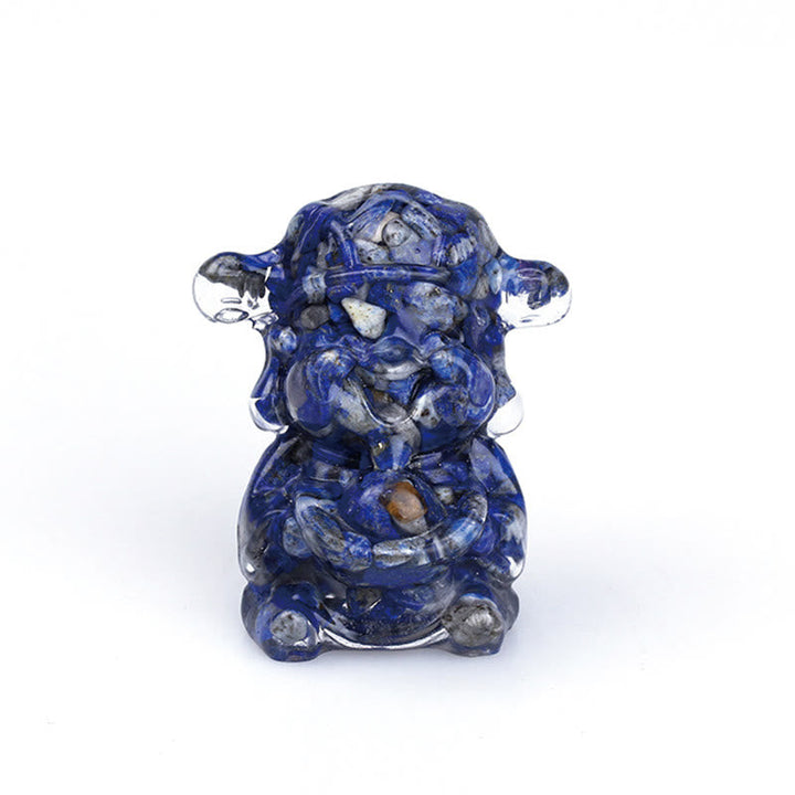 Figur Geldgott Amethyst Reichtum Lapislazuli