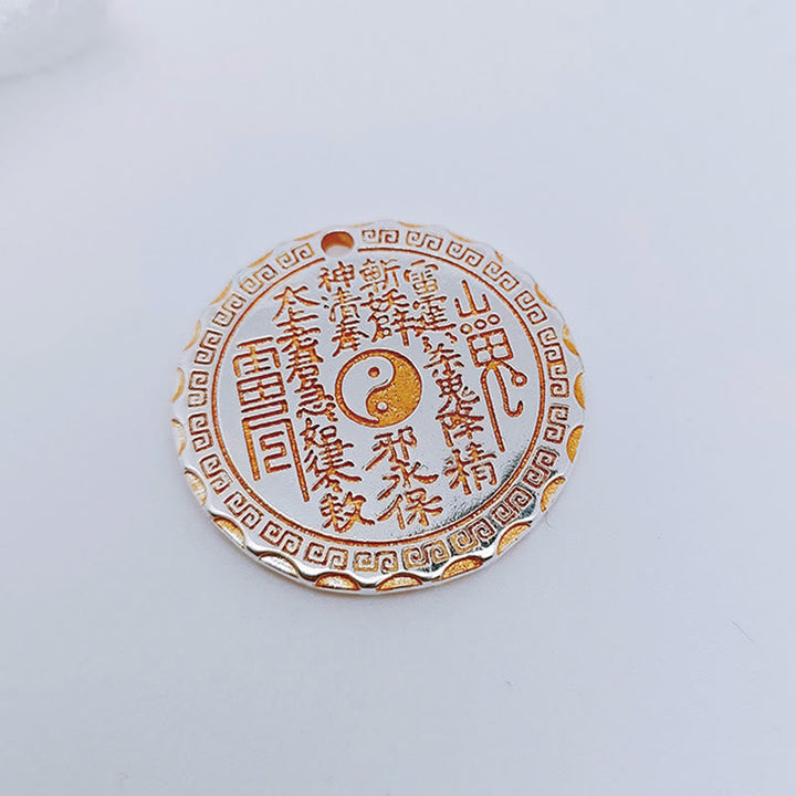 Kette Kupfer Yin Yang Bagua Harmonie Anhänger goldenes Symbol