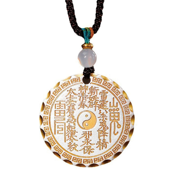 Kette Kupfer Yin Yang Bagua – Harmonie Jade Anhänger Naturstein