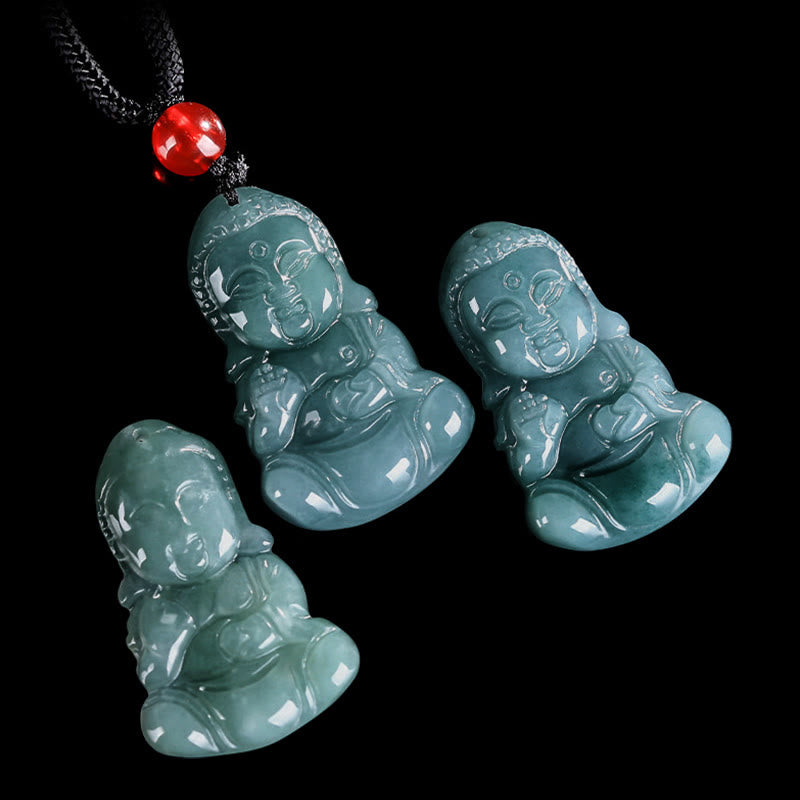 Jade Baobao Buddha Anhänger grün Wohlstand Charm Armband