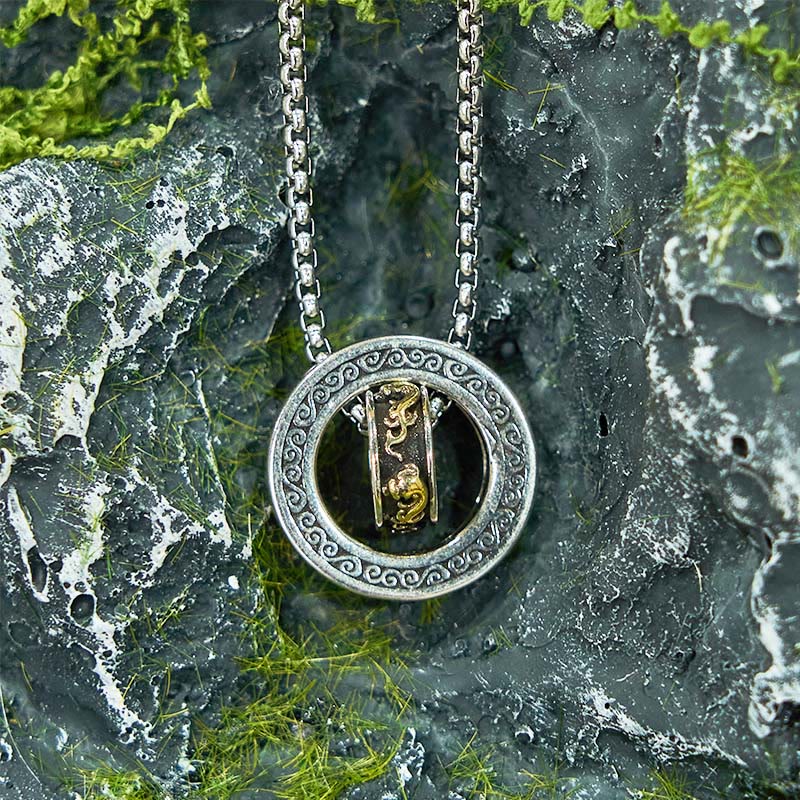 Tibetische Kette mit Jade Anhänger silberne Metallarbeit grüner Naturstein