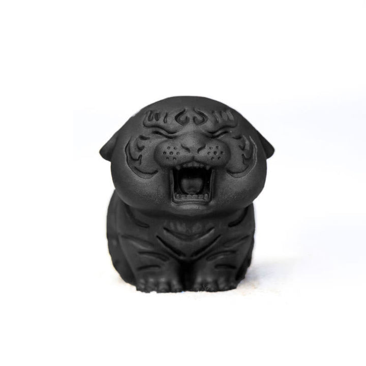 Figur Tiger Mini Rost Resin Deko Poliert