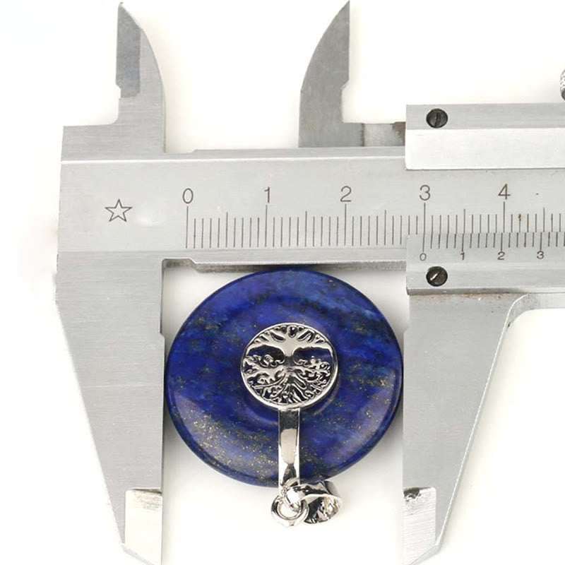 Lapis Lazuli Kette mit silbernem Lebensbaum Anhänger Mitgefühl Naturstein