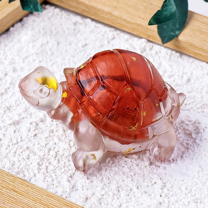 Schildkröte Deko Mini Kristall Roter Jaspis