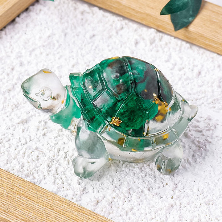 Schildkröte Deko Mini Kristall Malachit
