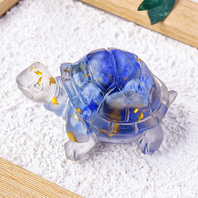 Schildkröte Deko Mini Kristall Lazurit