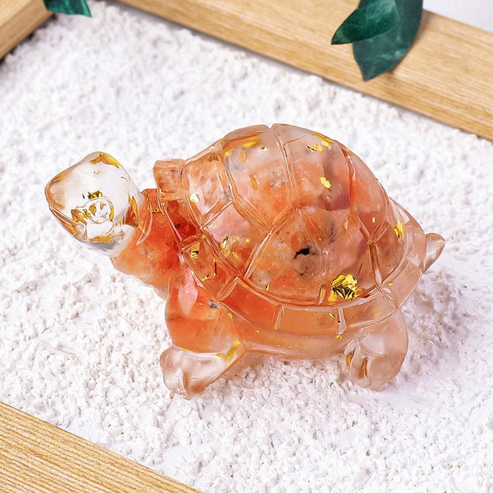 Schildkröte Deko Mini Kristall Sonnenstein