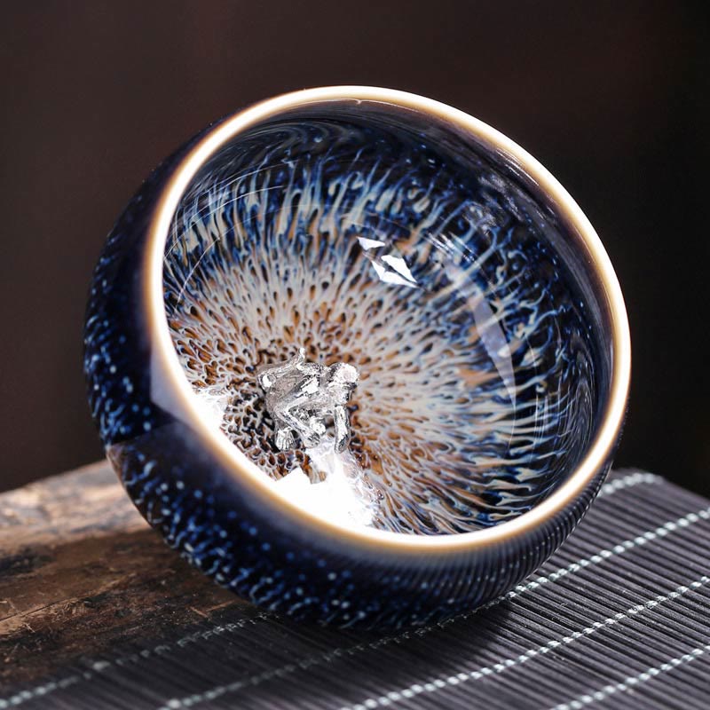Teetasse Jianzhan Drache Phönix Keramik Affe