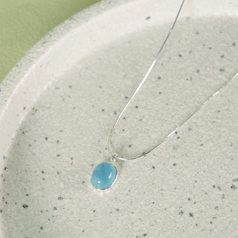 Aquamarin Kette Buddha Sterlingsilber Heilstein Anhänger Heilung Energie Vertrauen