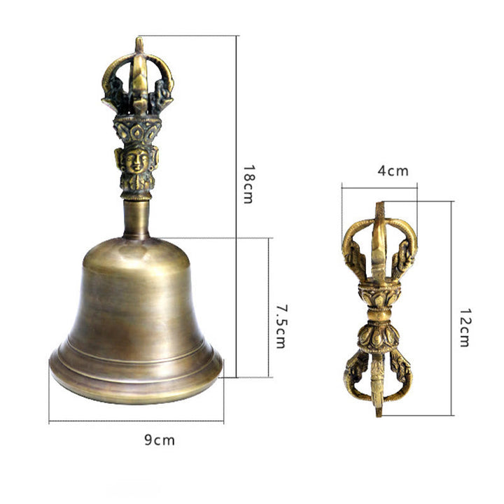 Klangschalen Tibetische Glocke Dorje Kupfer Groß