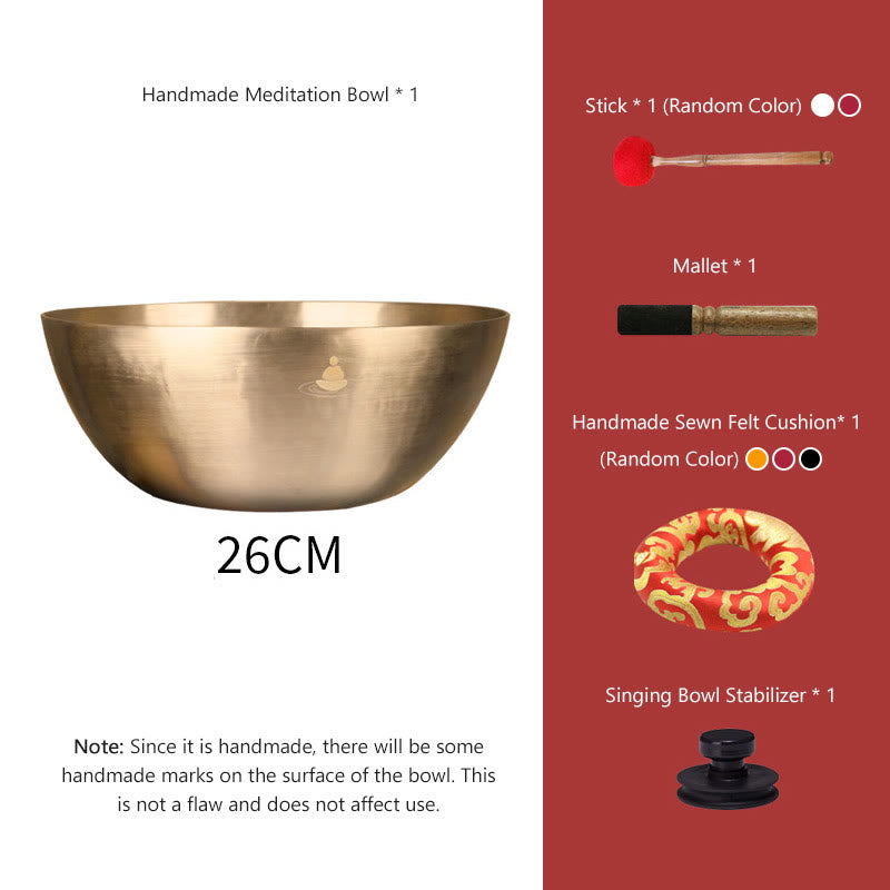 Klangschalen Massage Nepal Gold Heilung 26 cm