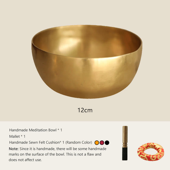 Meditation Mit Klangschale Nepal Gold 12 cm