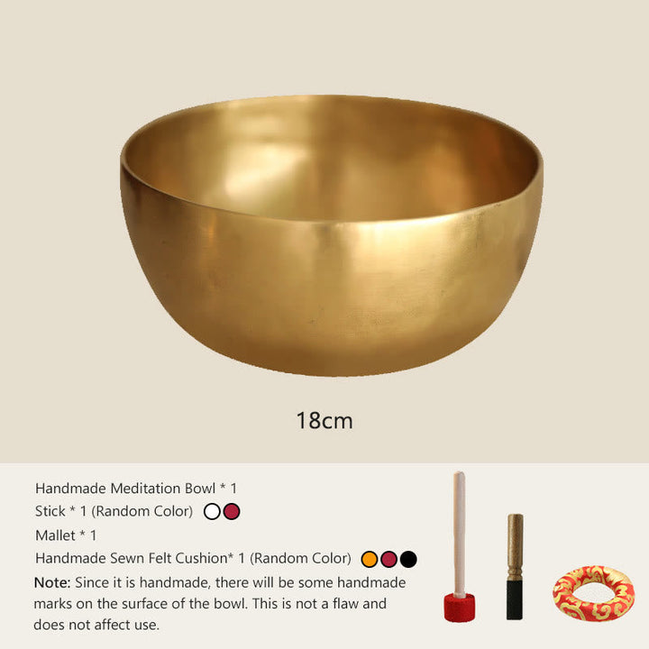 Meditation Mit Klangschale Nepal Gold 18 cm