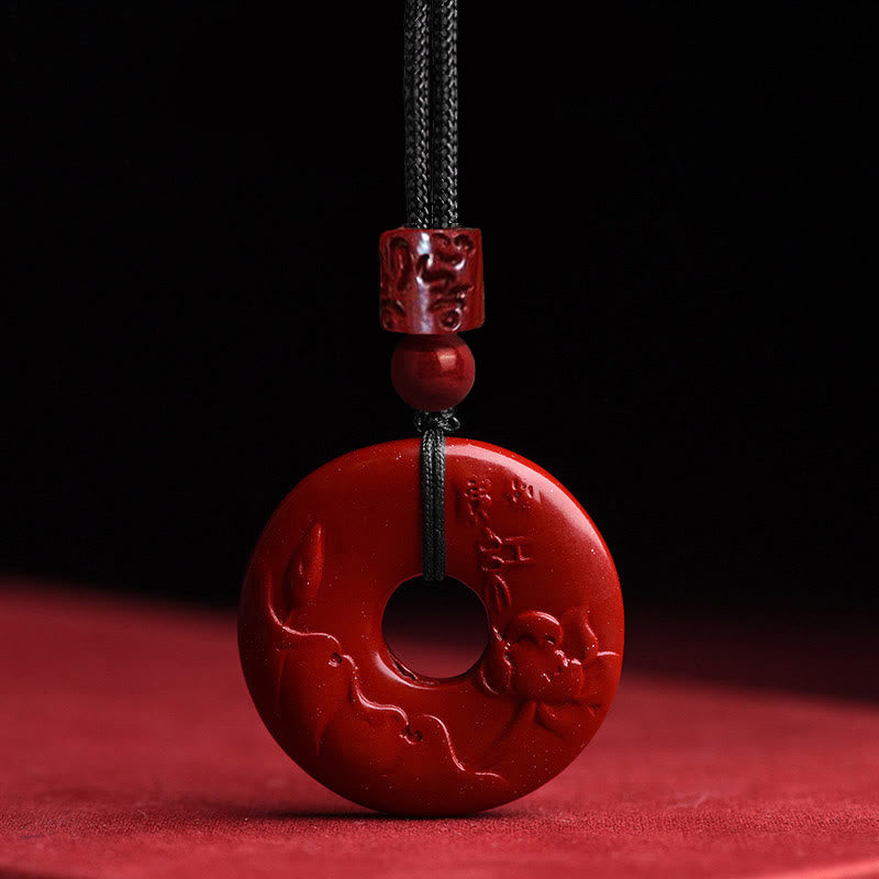 Anhänger Kette Rot Lotus Harmonie Schutz