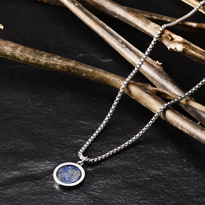 Lapislazuli Kette Anhänger Silber Naturstein Türkis Halskette