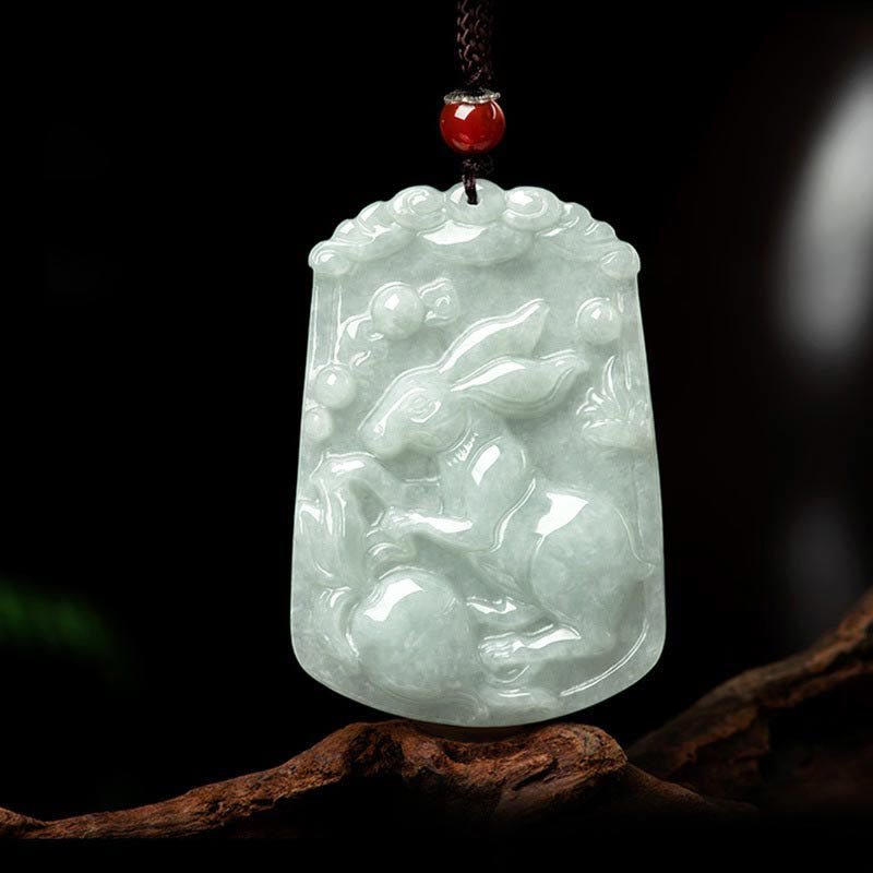 Kette Jade Tierkreis-Drachen Anhänger – Wohlstand und Glück Naturstein