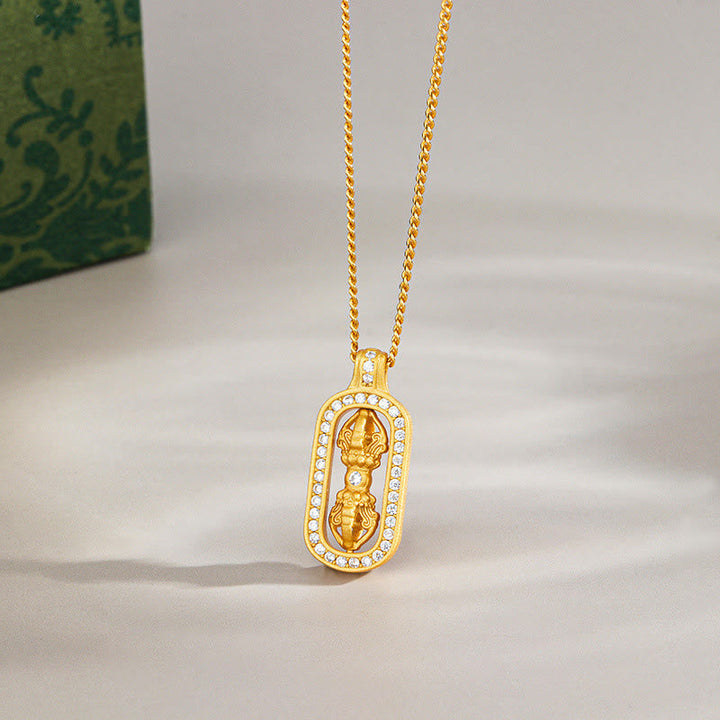 Goldene Pixiu Kette für Wohlstand Reichtum eleganter Anhänger Schmuck