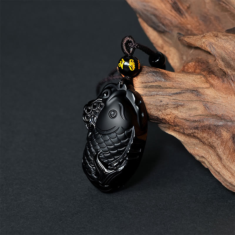 Schwarzer Obsidian Buddha Anhänger Natur Kette Stärke Stein