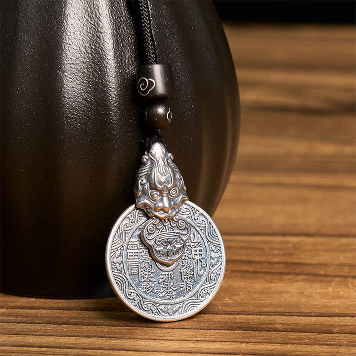 Kette mit Kupfer Pixiu Bagua Anhänger Harmonie asiatisches Design