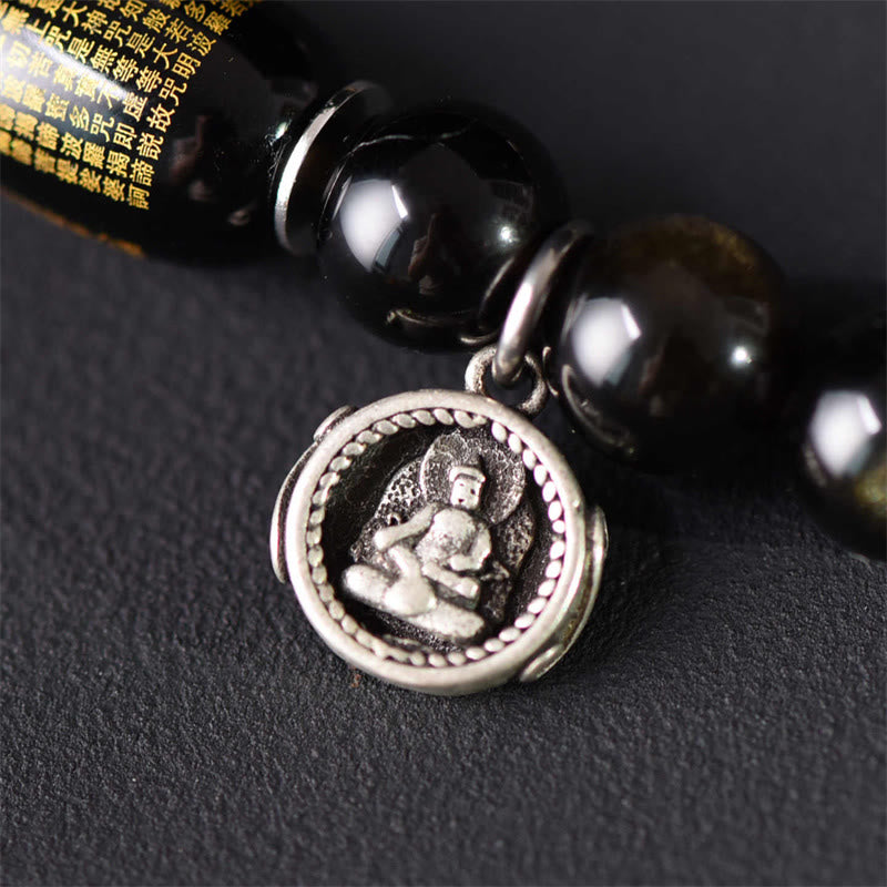 Armband Sandelholz Obsidian – Frieden & Balance