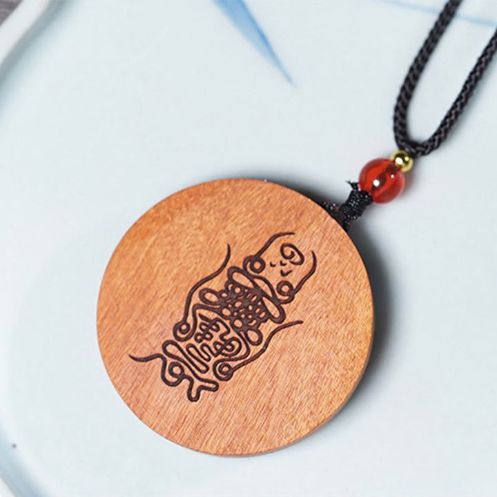 Jujubaholz Kette Anhänger mit Yin Yang Symbol für Glück