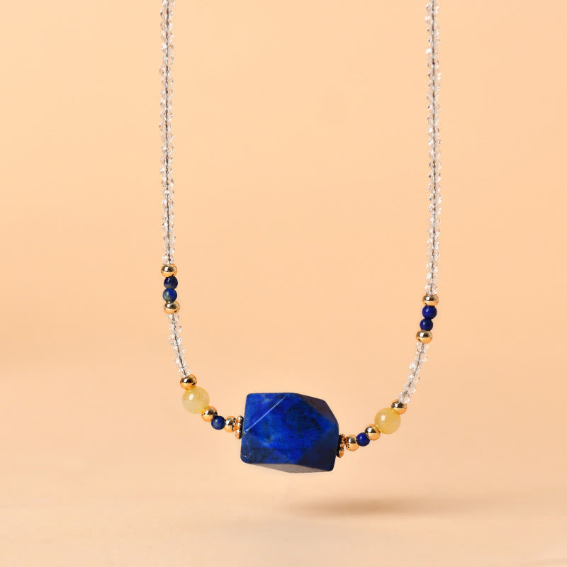 Lazurit Kette Kristall Buddha Heilung blauer Naturstein Anhänger