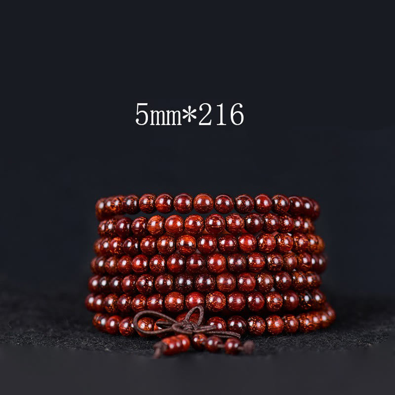 Sandelholz Armband 5mm Balance Wickelarmband rote Holzperlen elastisch