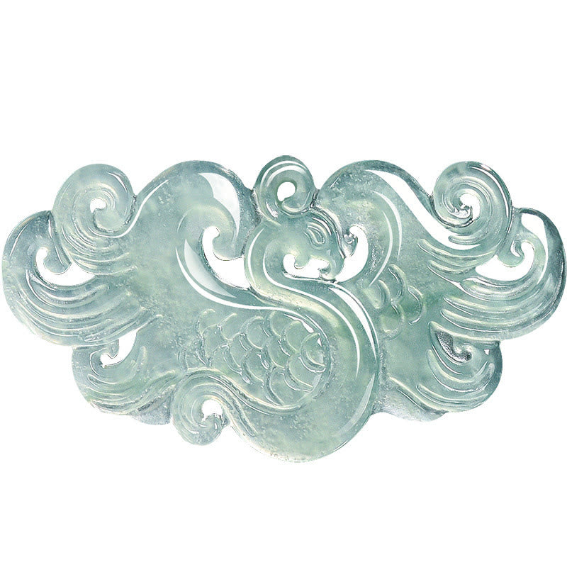 Grüne Jade Kette mit Phönix Anhänger chinesischer Glücksstein