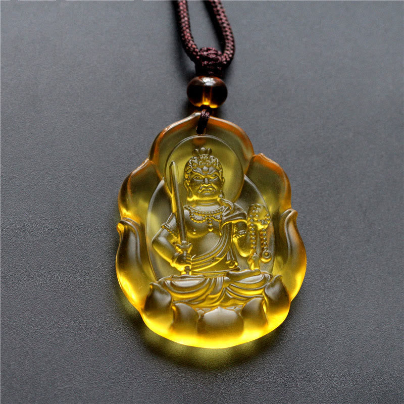 Bernstein Kette Liuli-Kristall Buddha Geburtsbuddha Chinesischer Tierkreis Schutzstein