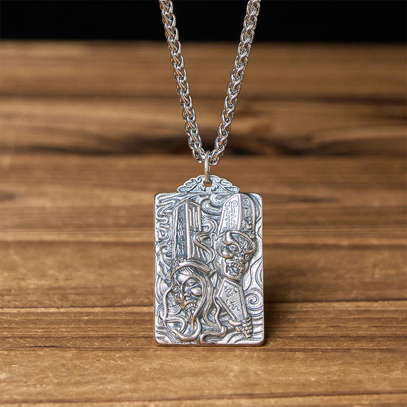 Filigrane versilberte Kette Balance Anhänger Vergänglichkeit Spiritualität Symbol
