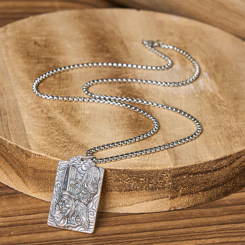 Kupfer Kette mit Anhänger Gravur Design Balance Vergänglichkeit