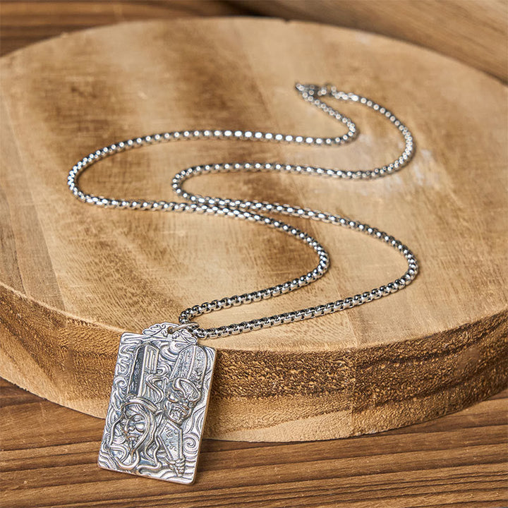 Kupfer Kette mit Anhänger Gravur Design Balance Vergänglichkeit