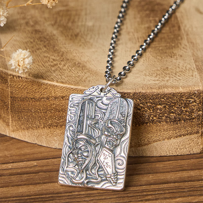 Silber Kette Anhänger Balance Vergänglichkeit Kupfer ornament Holz