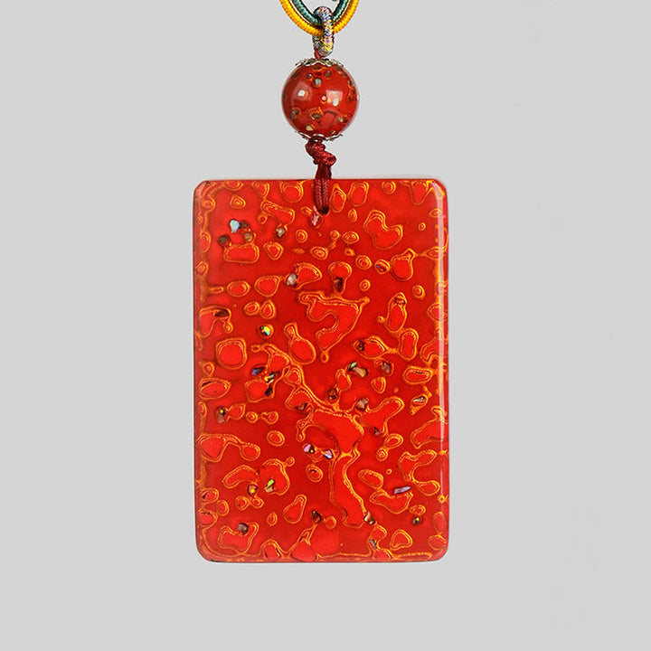 Rote Kette mit Anhänger Sandelholz Buddha Schutz Schmuck Naturstein