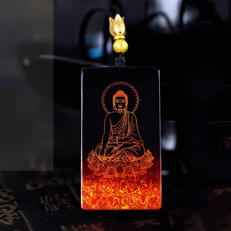 Buddha Sandelholz Kette mit Geburtsbuddha Tierkreis Anhänger Schmuck