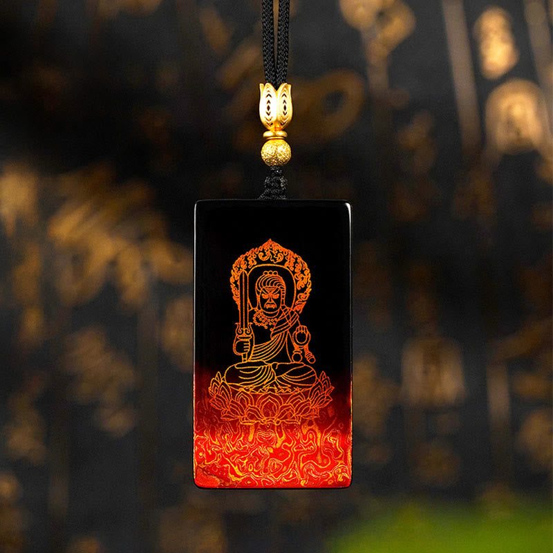 Sandelholz Kette Geburtsbuddha Anhänger Tierkreis Symbol orange Schmuck