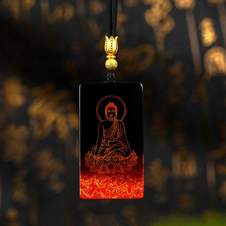 Elegante Sandelholz Kette mit Geburtsbuddha Tierkreis Anhänger