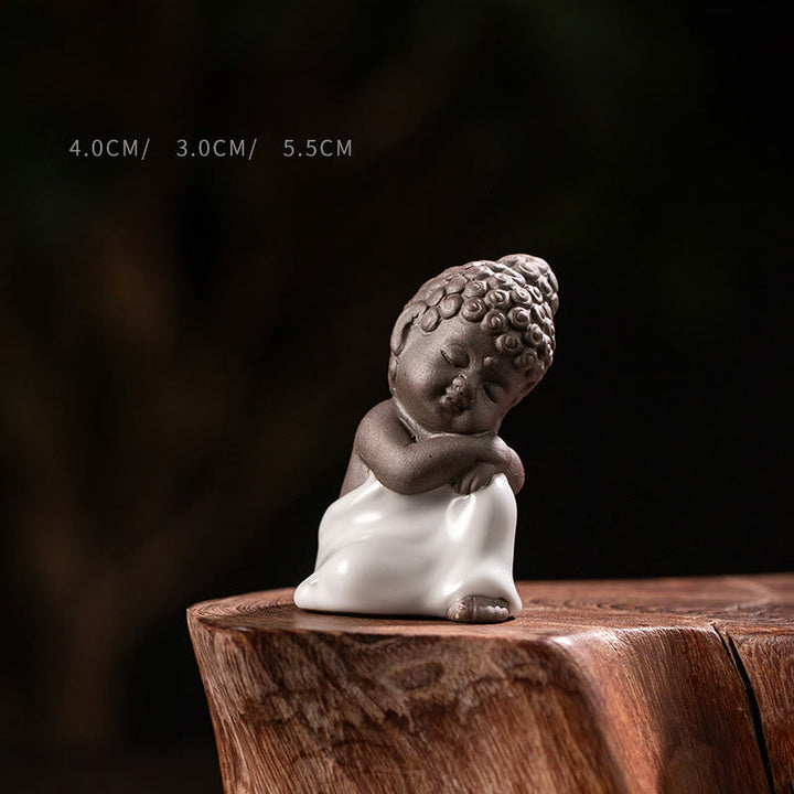Buddha Meditation Mönch Keramik Gebet Ruhend