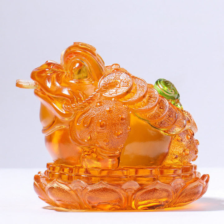 Frosch Figur Deko Liuli Reichtum Gelb Mittel