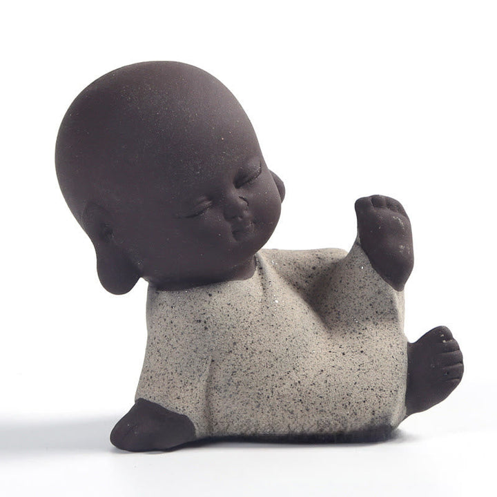 Tathagata Buddha Lila Ton Schreibtisch Grauer Buddha klein