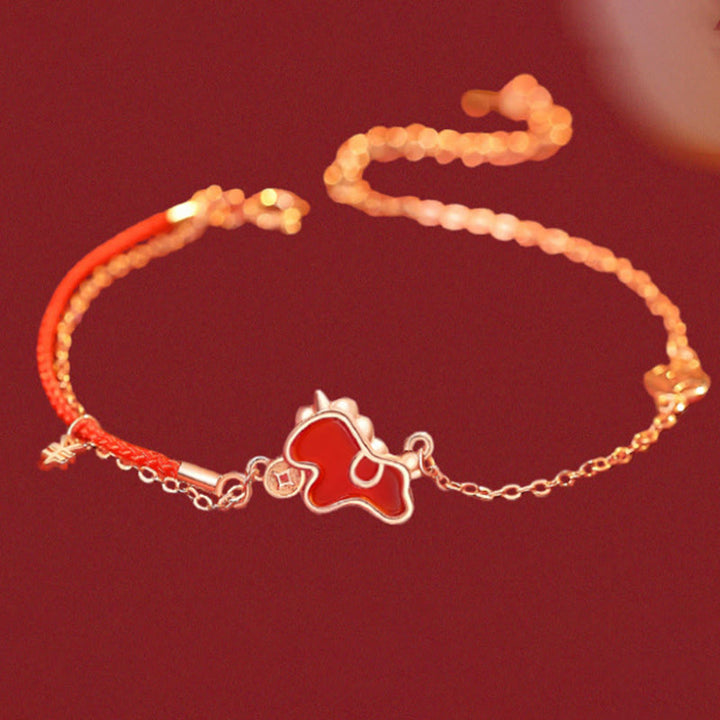 Armband Roter Achat Perlenkette Glück