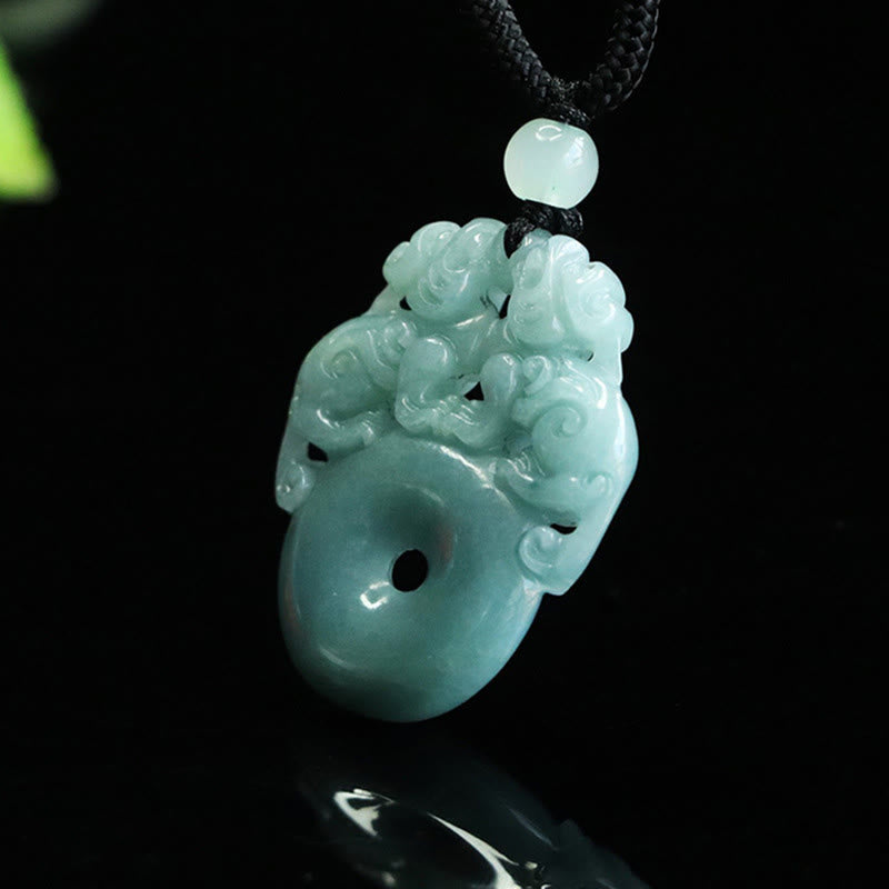 Jade Kette Anhänger Buddha Glück