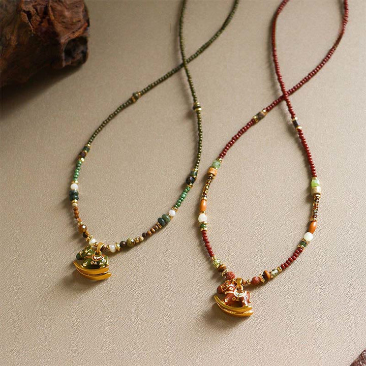 Kette Granat Kupfer Pferd – Harmonie