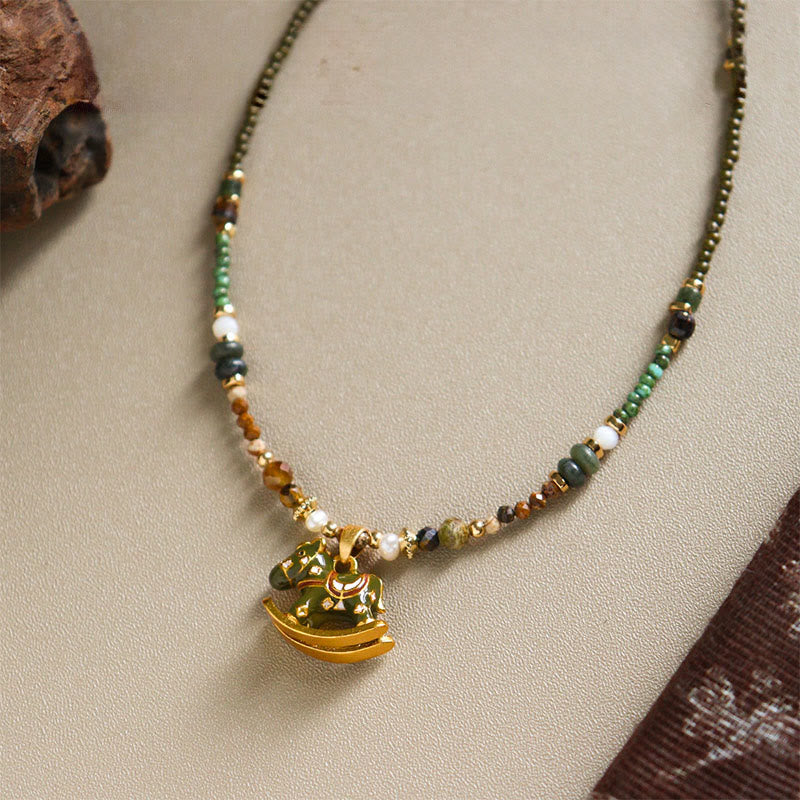Kette Jade Achat Pferd – Harmonie
