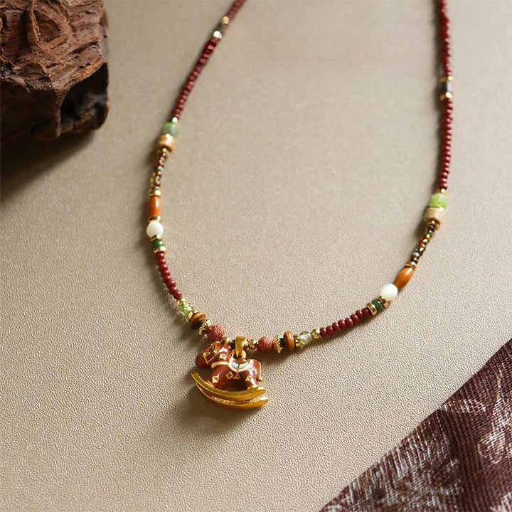 Kette Granat Achat Pferd – Balance