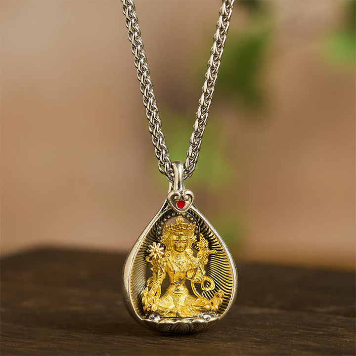 Kette, Buddha, Kupfer, Anhänger, Gold, Glück