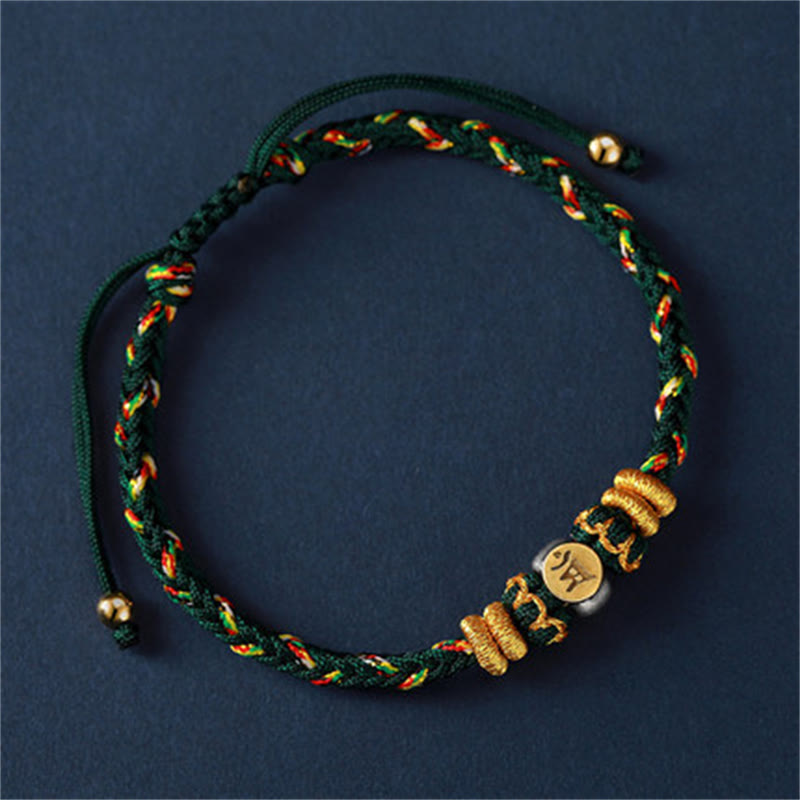 Grünes Armband Silber Chinesisches Tierkreis – Glück mit Perlen elastisch